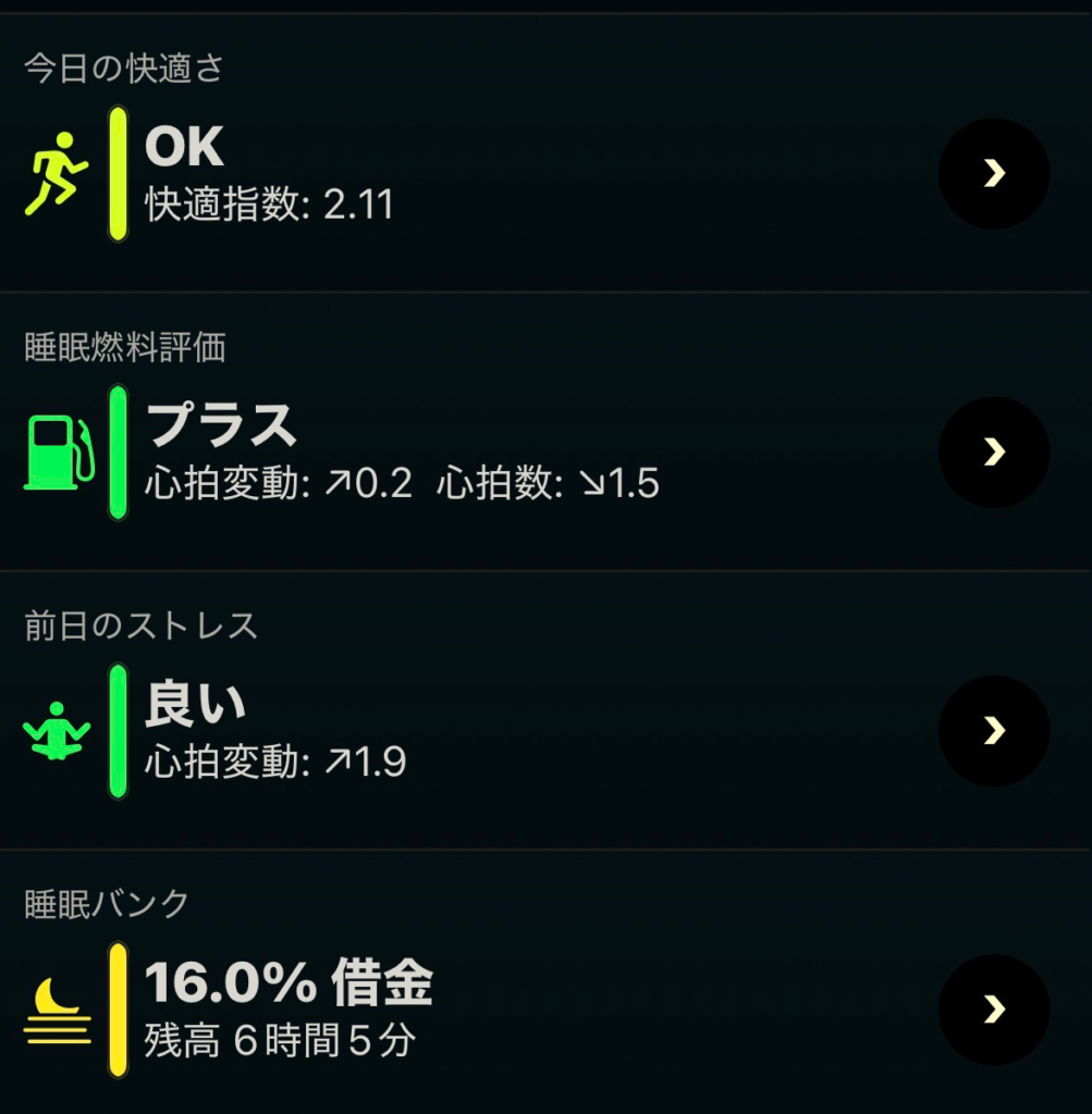 今日の睡眠スコア詳細2（AutoSleep）