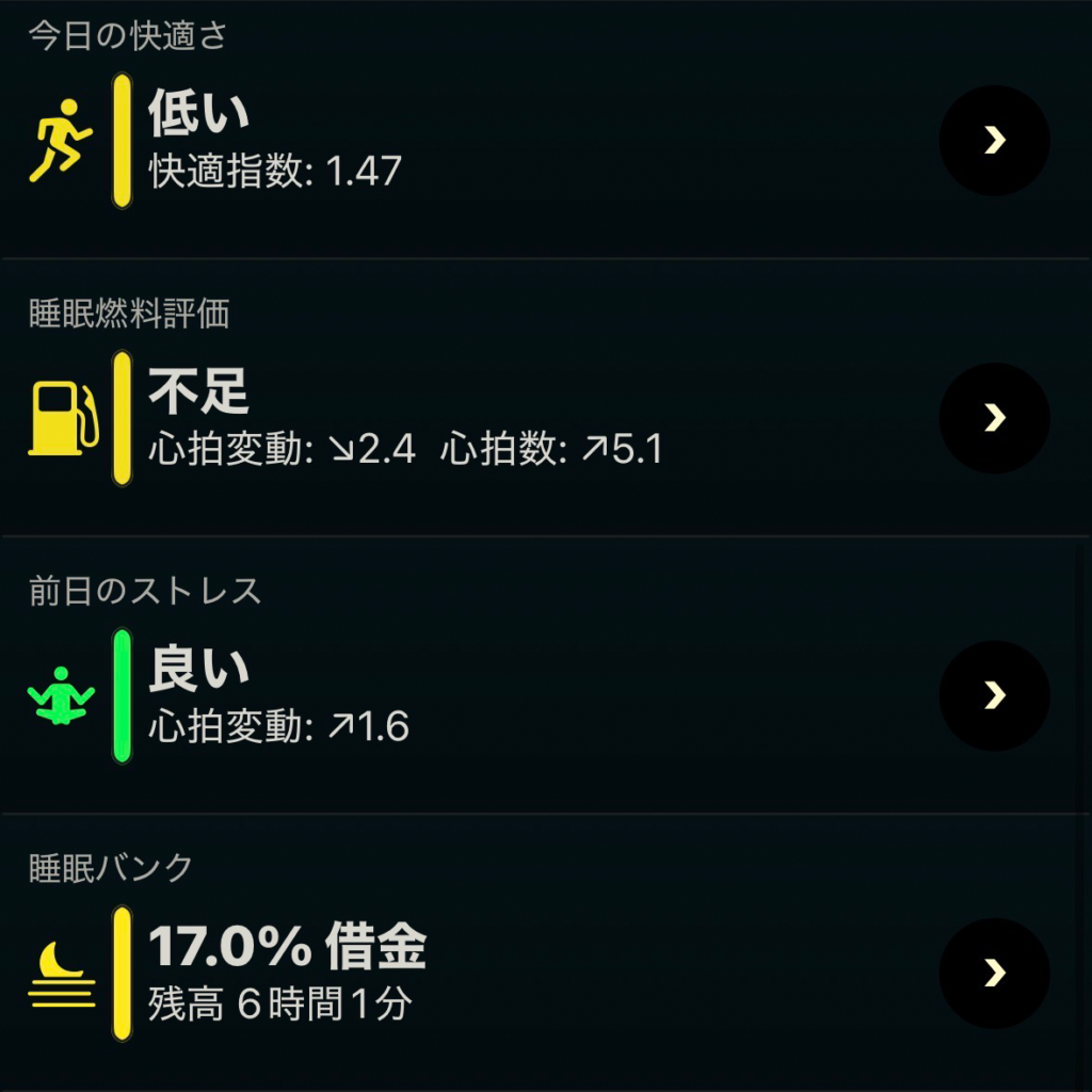 今日の睡眠スコア詳細2（AutoSleep）