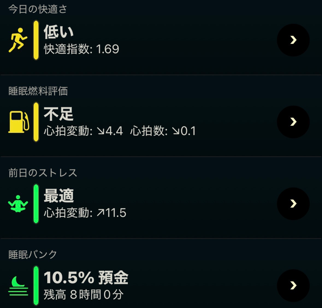 今日の睡眠スコア詳細2（AutoSleep）